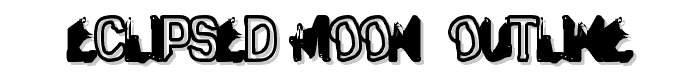 Eclipsed Moon  Outline font